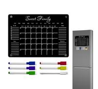 Opvonxeh Magnetic Dry Erase Board, Acrylic Erasable Message Pad, Transparent Reusable Whiteboard, 6 Erasable Markers Included, Ideal for Kitchen, Home Use