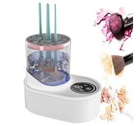 Opvonxeh Makeup Brush Cleaner, Portable Cosmetic Paint Brush Cleaner Machine, Multifunctional Brush Cleaner, Cleaning Tool for Home, Studio, Travel, Easy Brush Cleaning Solution