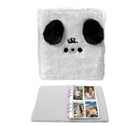 Opvonxeh Photo Book, Plush Photo Album, Lightweight Binder with Dog Cover, Adjustable Rings Organizer, Portable Storage for Writing Baby School Family Kids Memory Keepsake, 1.89 Inches