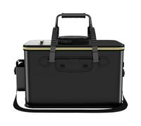 Opvonxeh Plegable Fishing Bucket, Gran capacidad Live Fish Contenedor, Impermeable EVA Bait Storage Case, Portable Angling Accessory for Camping and Hiking