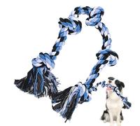 Opvonxeh Puppy Chewing Rope, Sturdy Pet Tug Toy, Dog Rope, Indestructible Chew Ropes, 35.43x1.97x1.97 Inches, Making It Choice for Medium and Large Breed Dogs, Blue, White and Red