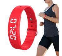 Opvonxeh Vibrating Alarm Wristband, Silent Rechargeable Bracelet, Heavy Sleepers Clock Watch with 8 Alarms, Discreet Up for Adults Kids Couples Daily Sleep Travel Home Bed Bedroom Meeting