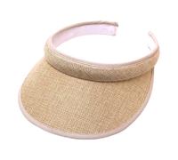 Opvonxeh Visor Sun Hat, Adjustable Straw Headwear, Stylish UV Protection Design, Breathable Cooling Cap, Ideal for Festival, Travel, Hiking, Camping, Golf, Fishing, Walking 4.72 Inches