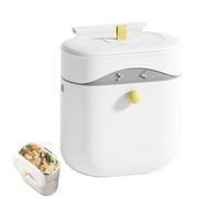 Opvonxeh Wall Mounted Trash Can, 2.5 Gallon Sealed Garbage Bin with Lid, Compact Hanging Waste Container for Under Sink, Bathroom, Bedroom, Dorm, Truck, Backyard, Camping