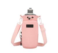 Opvonxeh Water Bottle Holder with Strap, ajustable Shoulder Sling, aislado Bottle Carrier, Multi-Function Cup Sleeve with Phone Pocket for Men and Women Camping Climbing, rosa, Se référer au