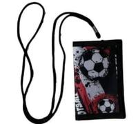 OPVXZAD Billetera de fútbol Infantil, Bolso de Pecho Infantil Plegable, Colgante de Llavero de fútbol con Mini Gotas de Aceite, Funda de Tarjeta Negra, Regalo de cumpleaños para niños