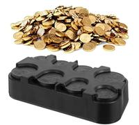 OPVYAEU 2 Piezas Porta Monedas Euro - 8 Dispensadores de 1 céntimo a 2 Euros - Clasificador de monedas de la Unión Europea - negro