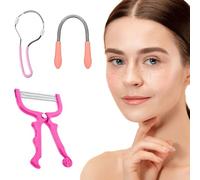 OPVYAEU 3 Herramienta de depilación facial para mujeres y hombres, herramienta de enhebrado con resorte para el vello del labio superior/cejas, depiladora facial con resorte, depilación facial manual