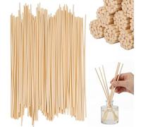 OPVYAEU 50 Varillas Ambientador Mikado 30cm x 4mm, Varillas Difusoras de Fibra para Difusor de Aceites Esenciales, Repuesto de Palitos para Hogar, Oficina, Hotel y Spa, Color Madera Natural