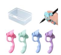 OPVYAEU 6 Piezas Adaptador Lapiz Para Niños Para Zurdos Y Diestros Agarre De Lápiz Ergonómico Soporte De Lápiz De Niños Herramienta De Silicona Pencil Grip Para Niños Preescolares Y Adultos