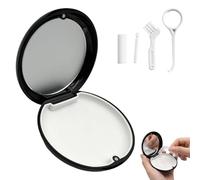 OPVYAEU Caja para Aparatos Ortopédicos con Espejo, Estuche Retenedor Magnético Compatible con, Kit Completo con Chewies, Gancho Extractor y Cepillo, Forro de Silicona Extraíble