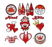 OPVYAEU parches termoadhesivos carnaval colonia parche ropa pegatinas ropa termoadhesivas parche clown hippie remiendo para ropa niños adultos parches chaqueta carnaval colonia decoracion