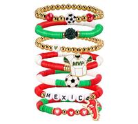 OPVYAEU Pulsera Fútbol Niño Pulsera Deportiva Niño Accesorio Fútbol Pulsera Niño Regalo Niño Pulsera Fan Fútbol (México)