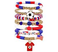 OPVYAEU Pulsera Fútbol Niño Pulsera Deportiva Niño Accesorio Fútbol Pulsera Niño Regalo Niño Pulsera Fan Fútbol (EE.UU)