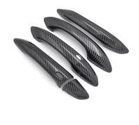 OPYJRL Moldura Decorativa Manija Puerta Exterior Estilo Coche LHD Para Hyundai Para Tucson 2022-2023(Carbon Fiber Black)
