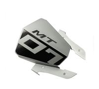 OPYJRL Mtorcycle para Yamaha MT-07 2013-2015 Mt07 MT 07 2013 2014 2015 Parabrisas De Aluminio para Motocicleta Parabrisas con Personalidad Brazo extensión Forma Arco(Plata)