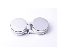 OPYTR Conectores de Bisagras2 unids/Lote 90 180 Grados bisagra de Vidrio de Zinc, mampara de Ducha sin Marco, Cubierta Decorativa de mortaja Redonda cromadaDecoración del Gabinete