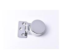 OPYTR Conectores de Bisagras2 unids/Lote 90 180 Grados bisagra de Vidrio de Zinc, mampara de Ducha sin Marco, Cubierta Decorativa de mortaja Redonda cromadaDecoración del Gabinete