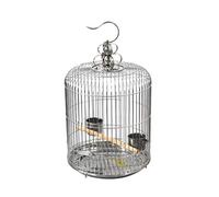 OPYTR Jaula pajaros Jaulas de pájaros Redondas Jaulas de pájaros de Acero Inoxidable Jaulas de pájaros de pajaros Finch Canarios Hábitats Colgando Pet Jaulas Durable (tamaño : 34cm)