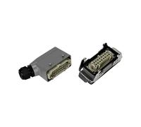 OQEGRGTT HDC-HE-16 Conector de Entrada Superior/Lateral de núcleo Insertos industriales de Alta Resistencia 16A 16 Pines Contacto de Terminal de Cable Rectangular WHE16(Side Entry)