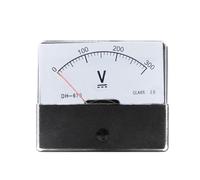 OQEGRGTT Voltímetro CC analógico con Puntero de DH-670, 5V, 10V, 15V, 20V, 30V, 50V, 100V, 70x60mm, precisión 2,5, 0-500V(10V)