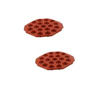 OQHAIR 2 Piezas 19 Rejilla Plato de cerámica para Hornear Plancha de cerámica Juego de Utensilios para Hornear de cerámica Seta de cerámica Escargot Juego de Comedor Plato de Servicio Pla