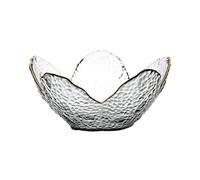 OQHAIR Cuencos de Frutas de Cocina, decoración del hogar, con Incrustaciones Doradas, Cuencos de Frutas secas, Cristal Decorativo, frutero, Cuenco de Postre, ensaladera, Cuenco de aperiti