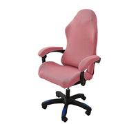 OQHAIR Ergonómico Cubre sillas Gaming Jacquard elástico Cubre sillas Gaming Antideslizante a Prueba de Polvo con 2 Fundas para reposabrazos con Cremallera -Rosa