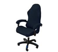 OQHAIR Ergonómico Cubre sillas Gaming Jacquard elástico Cubre sillas Gaming Antideslizante a Prueba de Polvo con 2 Fundas para reposabrazos con Cremallera -Azul Marino
