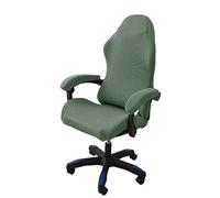 OQHAIR Ergonómico Cubre sillas Gaming Jacquard elástico Cubre sillas Gaming Antideslizante a Prueba de Polvo con 2 Fundas para reposabrazos con Cremallera -Verde-1