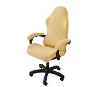 OQHAIR Ergonómico Cubre sillas Gaming Jacquard elástico Cubre sillas Gaming Antideslizante a Prueba de Polvo con 2 Fundas para reposabrazos con Cremallera -Amarillo