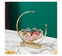 OQHAIR Fruteros Bandeja para refrigerios Sala de Estar Moderna Hogar Cristal de Cristal Cesta de Dulces de Frutas Bandeja Organizadora Almacenamiento de refrigerios Cesta de Frutas para F