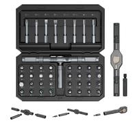 OQIMAX Juego de destornilladores magnéticos 42 en 1, juego de destornilladores de trinquete DIY con 40 puntas magnéticas, kit de destornilladores de trinquete múltiple, herramientas de reparación