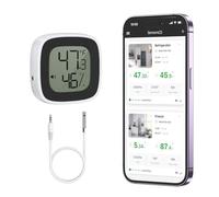 OQIMAX - Termómetro para nevera Bluetooth, termómetro congelador con sonda, almacenamiento de datos, termómetro higrómetro Bluetooth, termómetro digital para refrigerador con APP para casa, acuario