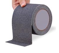 OQingluan Cinta Antideslizante Adhesiva, 10cm*18m | Cinta Antideslizante Seguridad Adhesiva Respaldados, Impermeable, para Uso en Interiores y Exteriores, Gris