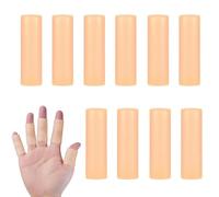 OQKAHIV 10 pcs protectores de silicona para dedos, Protector de Dedos, Funda Finger Protector, protectores de dedo, protectores de dedos, protectores de dedos de silicona (Color carne-Apertura)