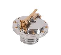 OQRDVVTT Tapón Tanque Combustible Moto Tapa De Depósito De Combustible De Aluminio para Triumph para Twins Bobber T100 Street Cup 2016 2017 2018 2019 2020 Y 2021 Accesorios Estilo Monza(Chrome)