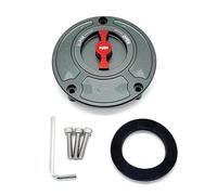 OQRDVVTT Tapón Tanque Combustible Moto Tapa De Tanque De Combustible CNC para Motocicleta Cubierta De Tanque De Gasolina Y Aceite para Yamaha YZF R3 R25 R6 R1 R125 250 2010-2023(Gray Red)