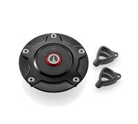 OQRDVVTT Tapón Tanque Combustible Moto Tapa del Tanque De Combustible Y Gasolina con Llave para Motocicletas para Ducati para Diavel V4 2023 Streetfighter V2 Panigale 1199 1299 899 959(Black)