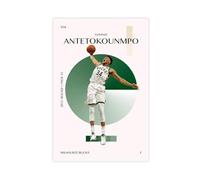 OQUAJK Giannis Antetokounmpo - Póster en lienzo para decoración de dormitorio, oficina, habitación, regalo, 50 x 75 cm