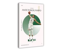 OQUAJK Giannis Antetokounmpo - Póster en lienzo para decoración de pared, pinturas para sala de estar, dormitorio, 40 x 60 cm