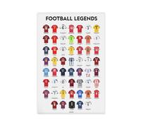 OQUAJK Póster artístico de leyendas del fútbol, lienzo para decoración de pared, pinturas para sala de estar, dormitorio, decoración de 40 x 60 cm