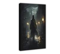 OQUAJK Póster de Jack el Destripador en lienzo para decoración de dormitorio, oficina, habitación, regalo, 60 x 90 cm