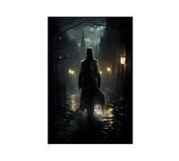 OQUAJK Póster de Jack el Destripador en lienzo para decoración de pared, pinturas para sala de estar, dormitorio, 20 x 30 pulgadas (50 x 75 cm)