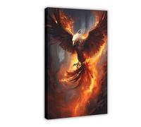 OQUAJK Póster de lienzo Phoenix Reborn para decoración de dormitorio, oficina, habitación, regalo, 40 x 60 cm