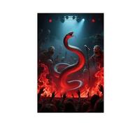OQUAJK Serpiente Art of The Flame Stage (2) Lienzo decorativo para pared, cuadros impresos para decoración de sala de estar, dormitorio, 20 x 30 pulgadas (50 x 75 cm)