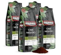 OQUENDO | Café Molido 100% Arábica Brasil | El Mejor Cafe Molido | Dulce y Afrutado | 4 Paquetes de 250g
