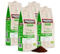 OQUENDO | Café Molido BIO 100% Arábica Orgánico Natural 1kg | El Mejor Cafe Molido | Intenso de Sabor y Aromas | 4 paquetes de 250g