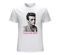 Or Dylan McKay Luke Perry Beverly Hills Unisex T-Shirt Printed tee Graphic Top Men White Shirt S