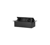 OR-GM-9034/B Enchufe de sobremesa 2x 230V 2P+T + cargador